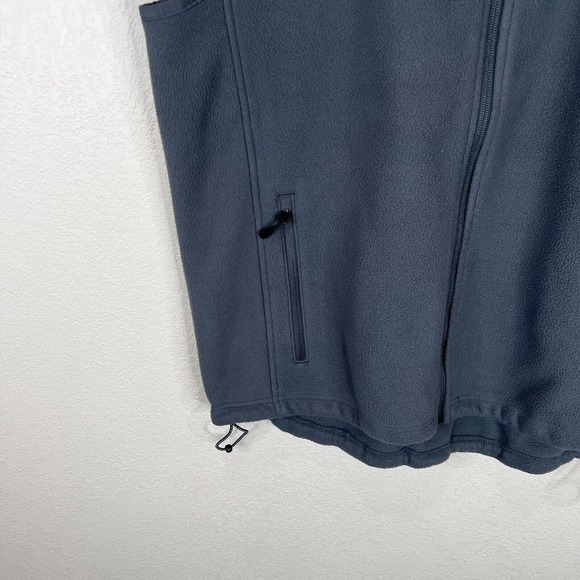 Lands End Men's Full Zip Fleece Vest Jacket Sleeveless Black Size Medium - Picture 6 of 12